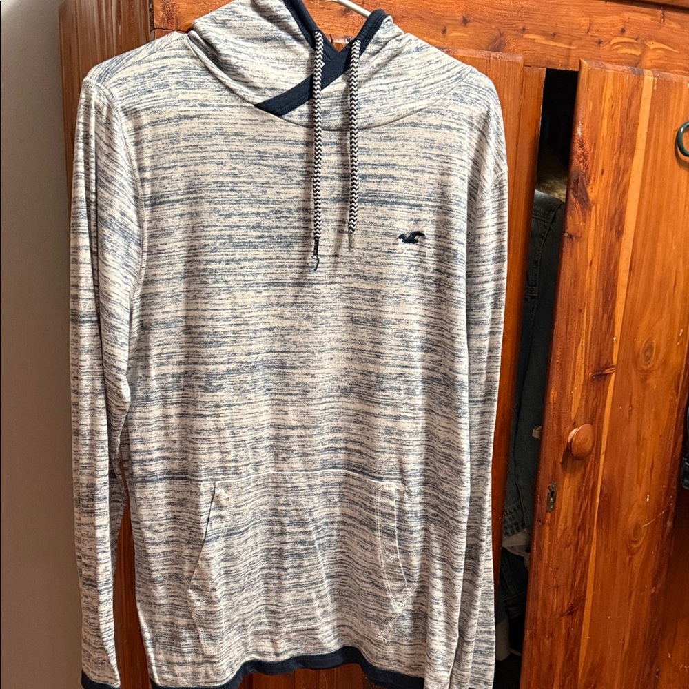 Hollister Men's Heathered Gray Hoodie